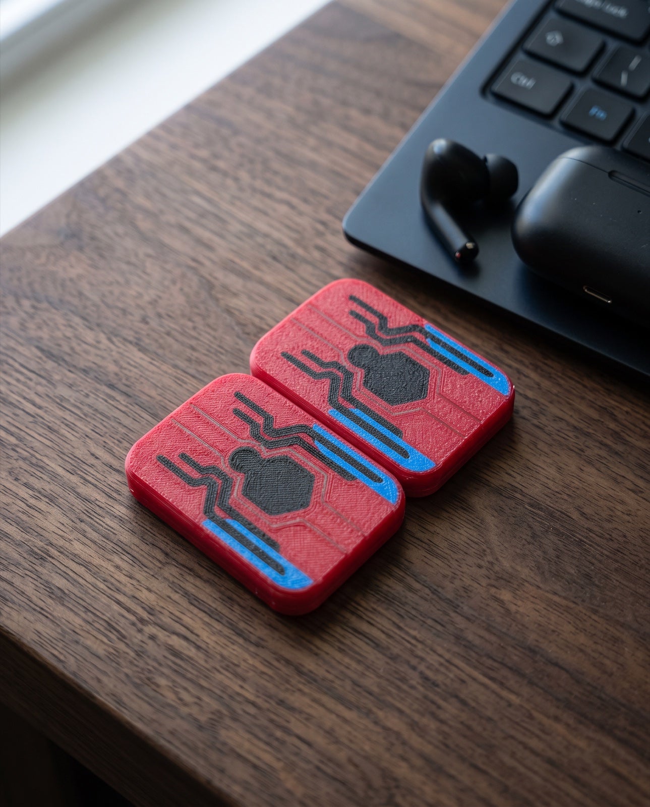Zen Kairo magnetic fidget tiles on a walnut desk